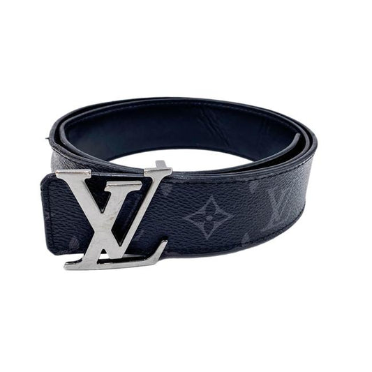 Louis Vuitton Black Calfskin Monogram Eclipse 40mm Lv Initiales Reversible Belt