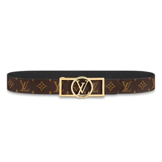 Leather Belt Louis Vuitton-DAUPHINE 35MM REVERSIBLE BELT