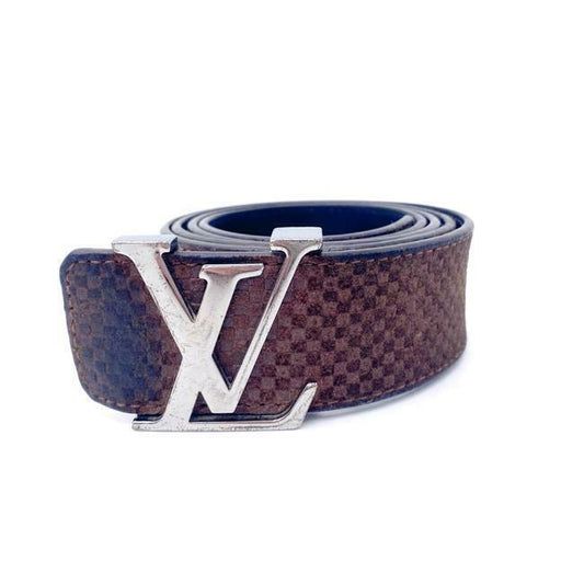 Louis Vuitton Brown Suede Damier Lv Initiales 40mm 95 38 Moka Belt
