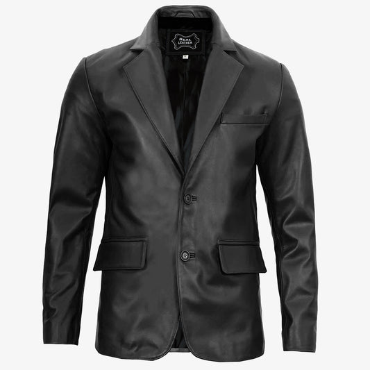 Mens Leather Blazer