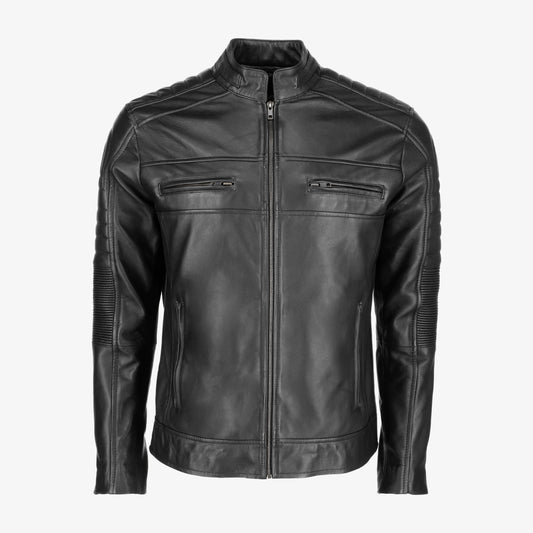 Mens Cafe Racer Leather Jacket