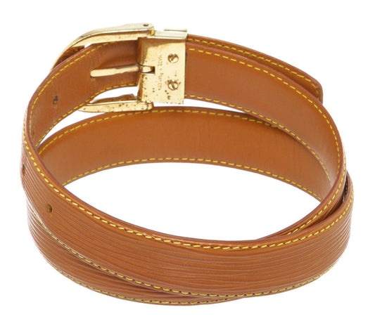 Louis Vuitton Brown Epi Leather Skinny Classique Belt 85