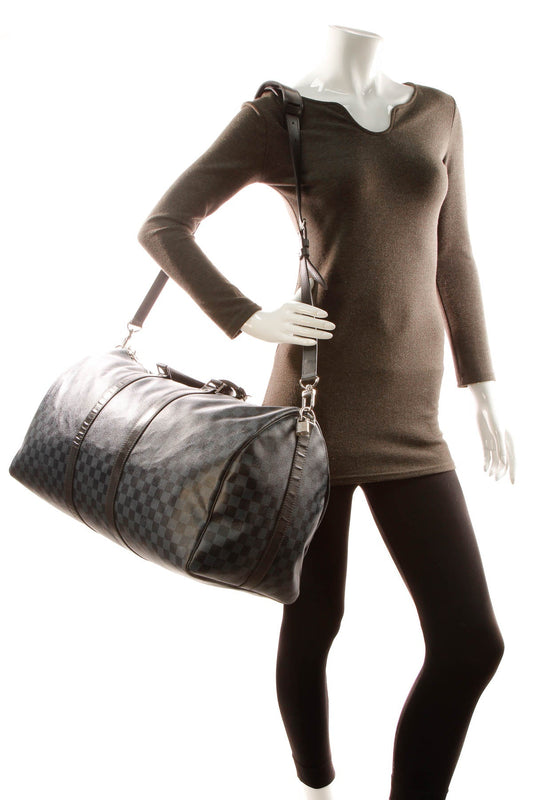 Keepall Bandouliere 55 Travel Bag - Damier Cobalt