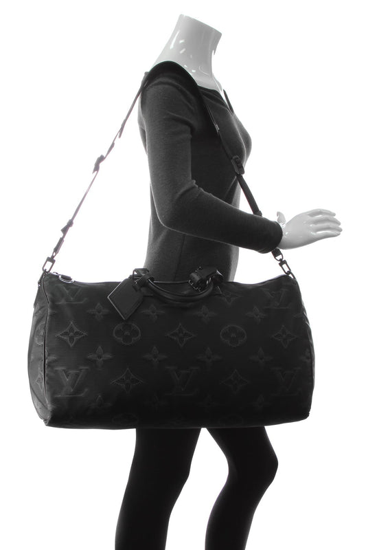 Reversible Keepall Bandouliere 50 Travel Bag - Black/Green