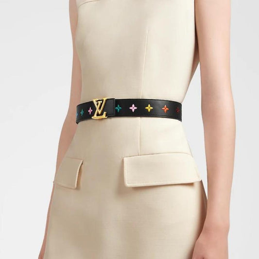 Leather belt Louis Vuitton-LOUIS VUITTON NEW WAVE 35 MM BELT