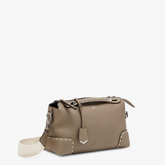 Fendi Full Grain Leather Boston Bag