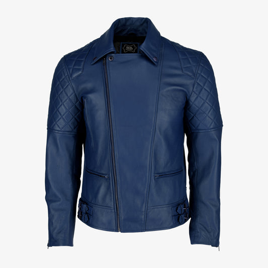 Mens Diamond Quilted Leather Jacket