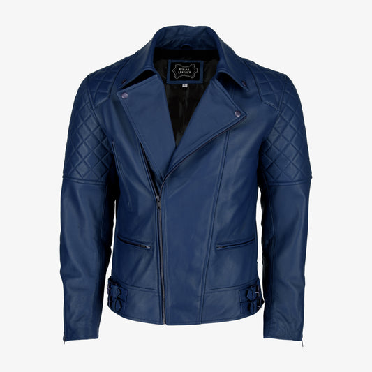 Mens Diamond Quilted Leather Jacket