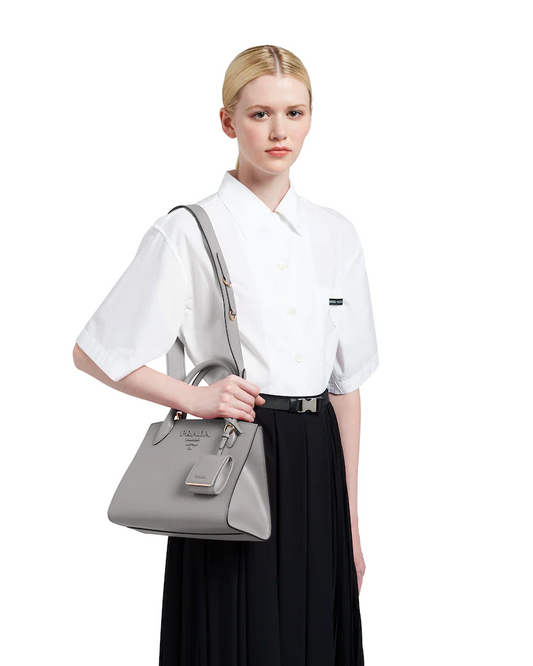 Small Saffiano Leather Monochrome Bag