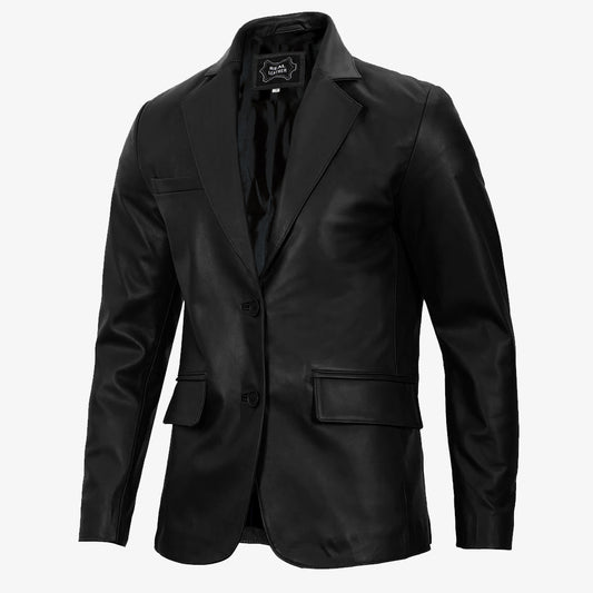 Mens Leather Blazer