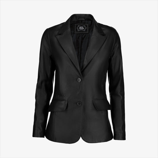 Women Leather Blazer