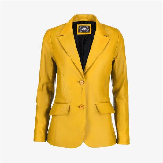 Women Leather Blazer