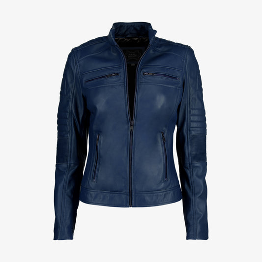 Women Cafe Racer Leather Jacket