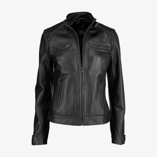 Women Classic Leather Jacket