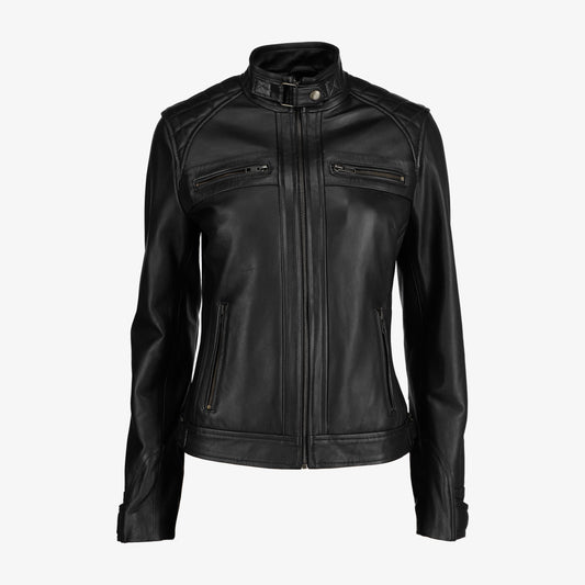 Women Classic Leather Jacket