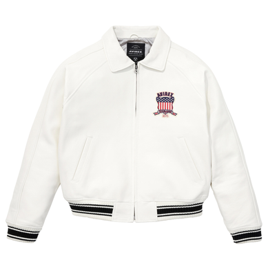 Avirex Cropped Icon Jacket Snow White