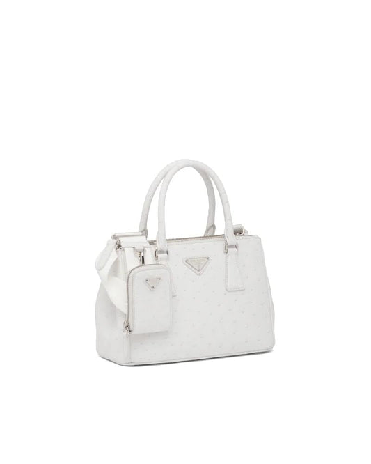 Prada Galleria Ostrich Leather Small Bag
